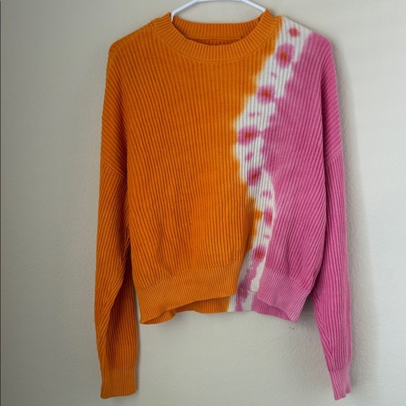Pistola Orange and Pink Crew Neck Sweater - Picture 2 of 5